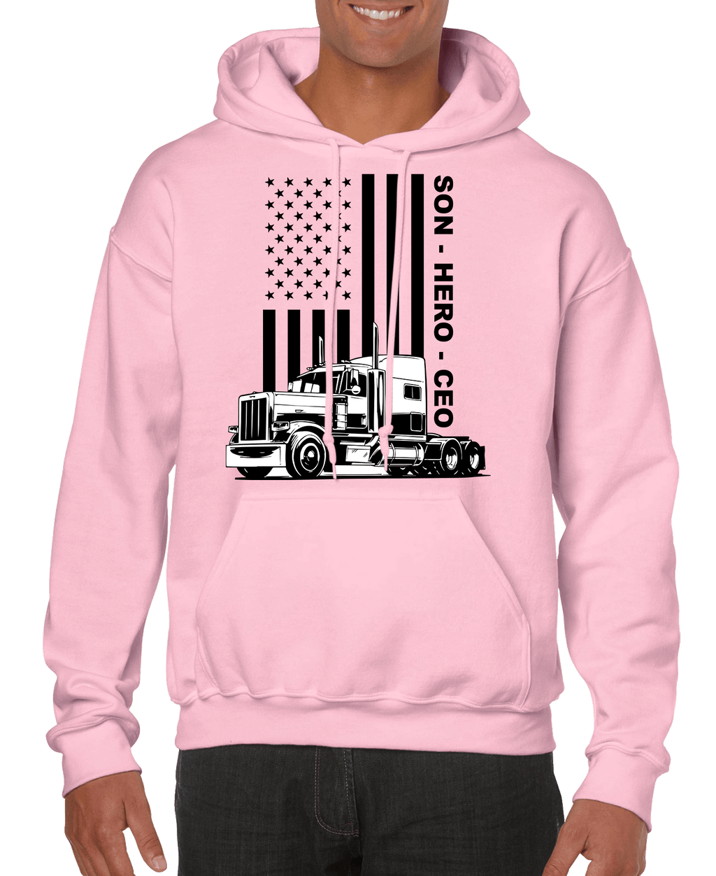 USA Trucker, Son, Hero, CEO Men’s Hoodie