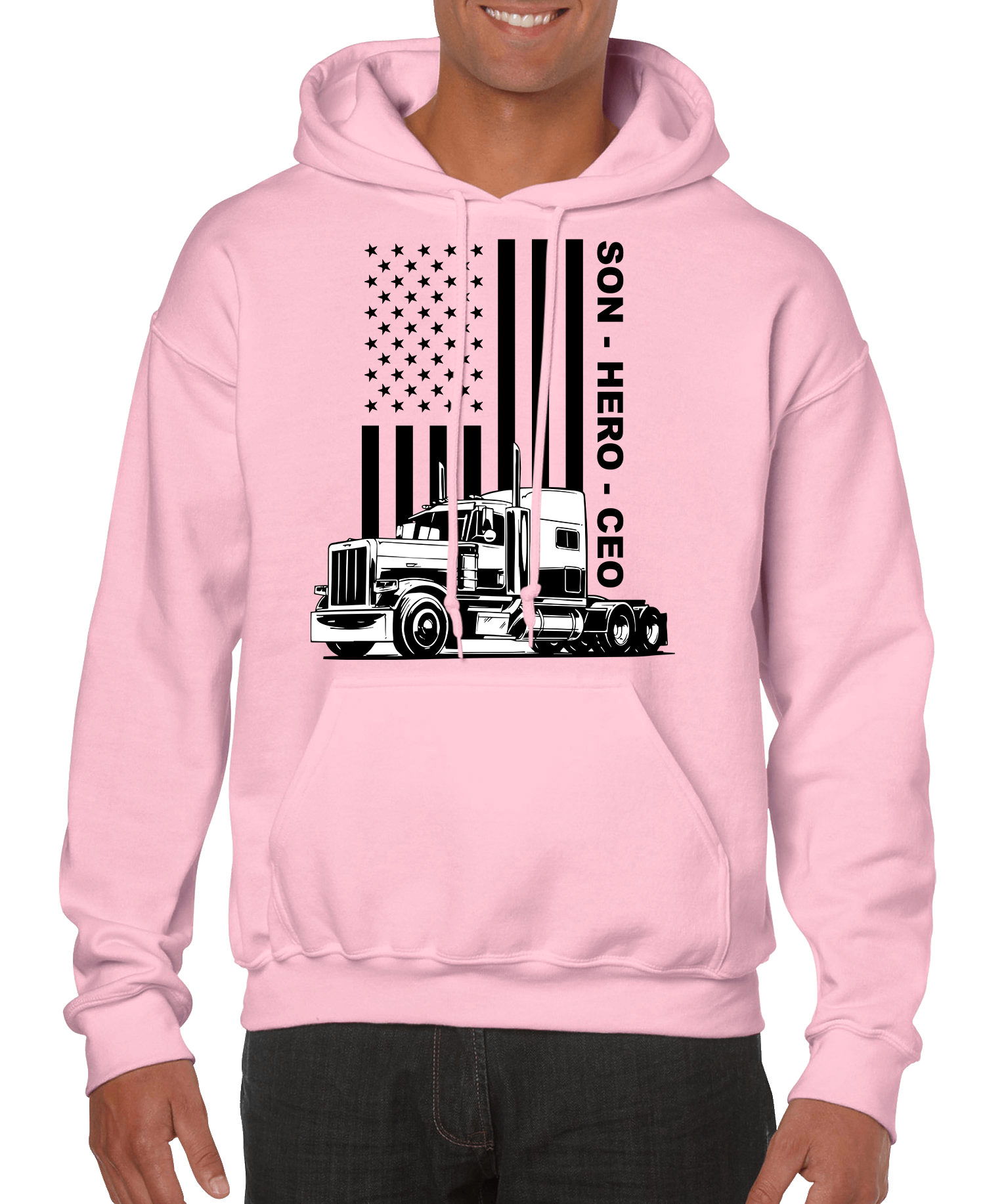 USA Trucker, Son, Hero, CEO Men’s Hoodie
