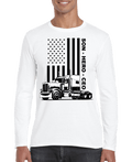 USA Trucker, Son, Hero, CEO Men's Long Sleeve Shirt
